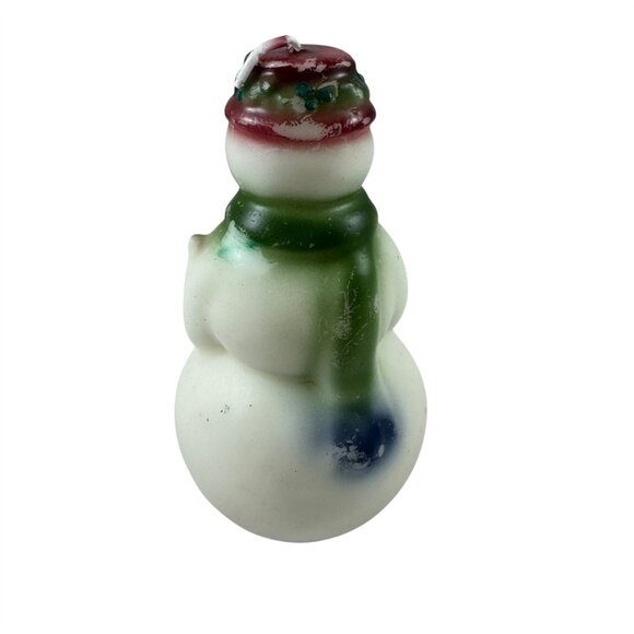 5 Christmas Novelty Candles Gurley Santa Claus Church Snowman Bell Vintage - Picture 11 of 12
